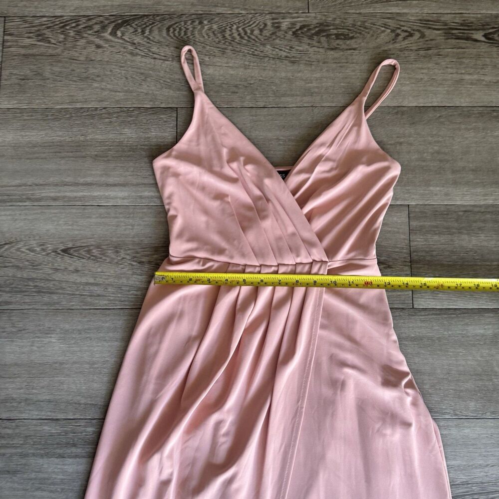 NWT Express Maxi Slip Dress 2 Light Pink Wedding Guest Y2K Fairy Prom Vacation - Picture 10 of 16